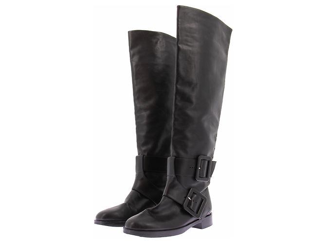 Pierre Hardy Botas altas de couro preto