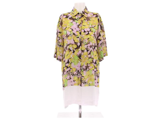 Camicia stampata Dries Van Noten gialla in viscosa XS Giallo