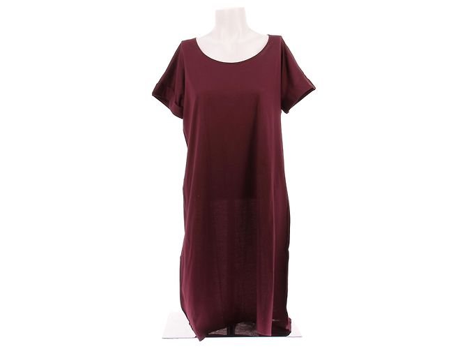 Vestido de algodão bordô Eres Vermelho
