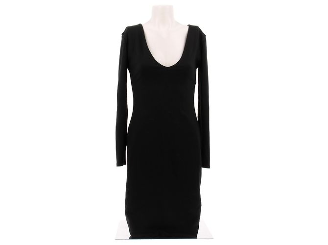 The row Schwarzes Langarmkleid