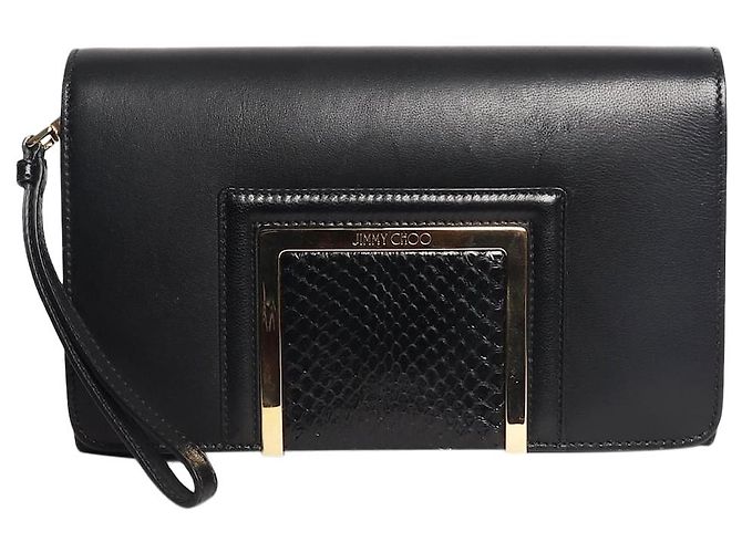 Jimmy Choo Clutch in pelle nera Nero