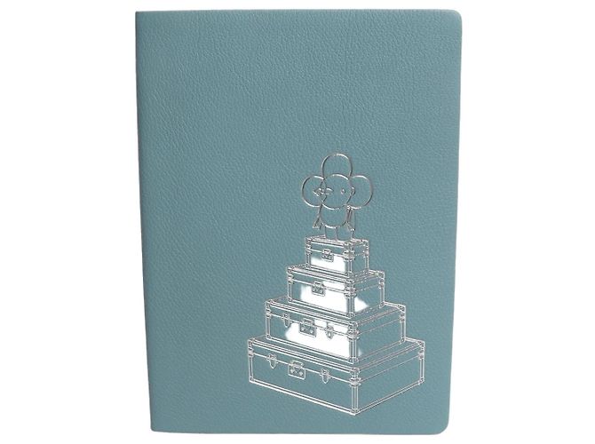 Louis Vuitton Blue Vivienne A5 lined notebook Leather