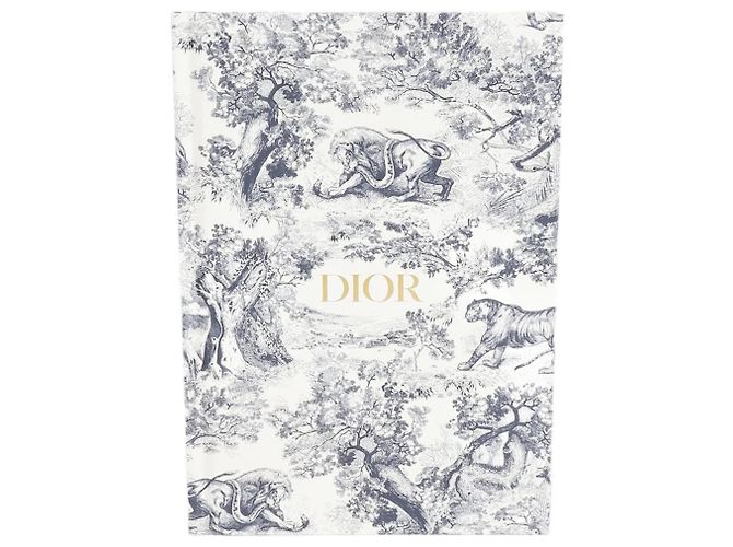Dior Caderno pautado A5 azul e branco