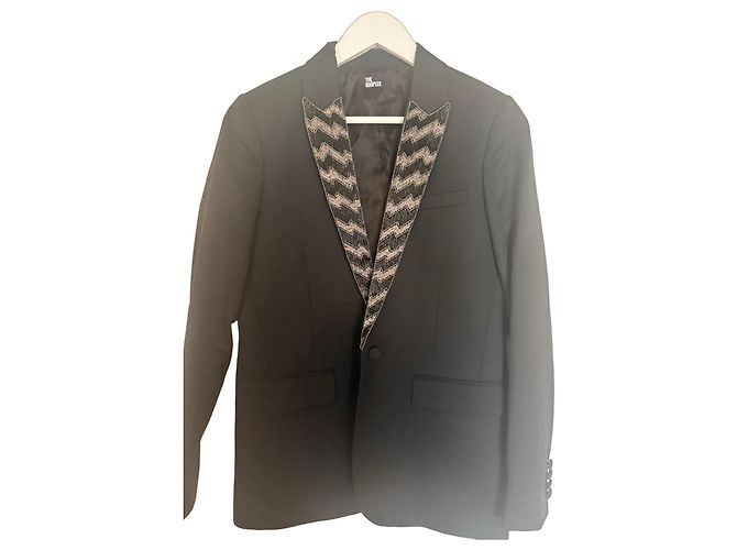 The Kooples schwarze Perlen-Jacke