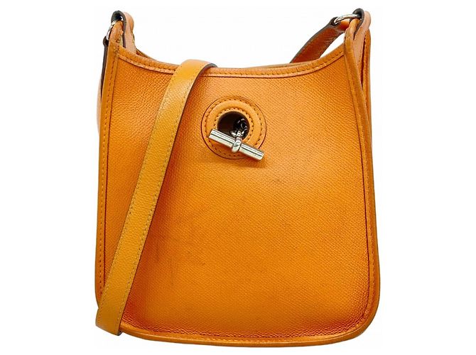 Hermès Bolsa de ombro Hermes Vespa TPM em couro Epsom Laranja