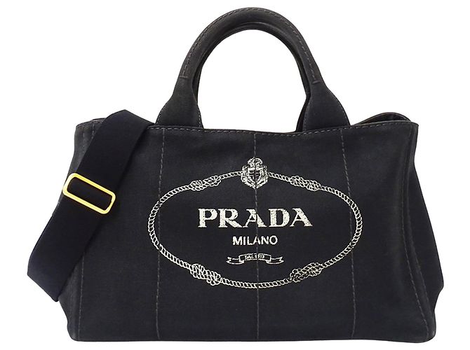 Tote Prada Black Canvas Handbag