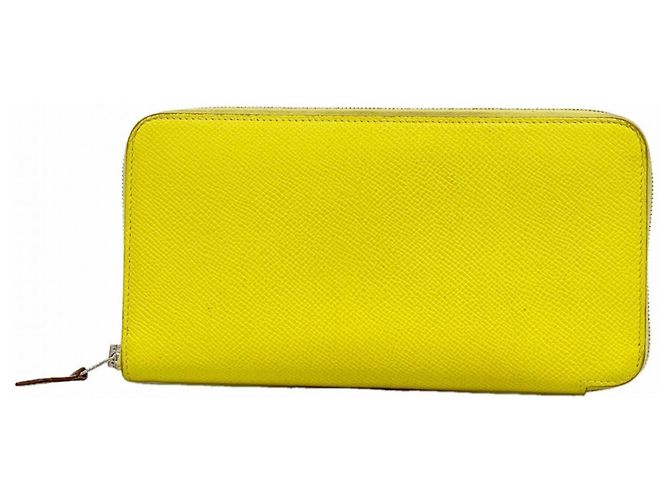 Hermès Hermes Azap Long Wallet in Lime Epsom Leather Golden