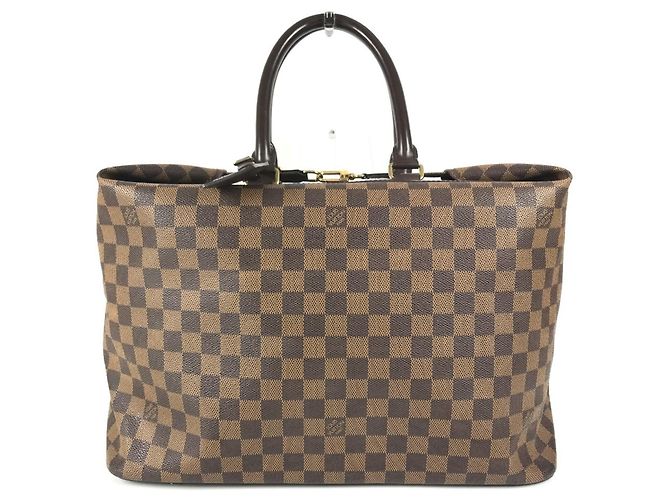 Borsa Boston Louis Vuitton Damier Greenwich PM Marrone