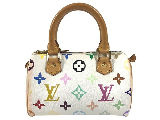 Louis Vuitton Monogram Multicolor Mini Speedy Boston Bag Weiß