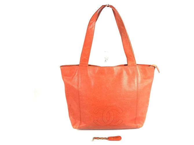 Sac Chanel Vintage CC Coco Mark Logo Orange