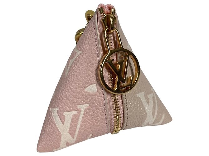 Chaveiro de couro rosa Louis Vuitton
