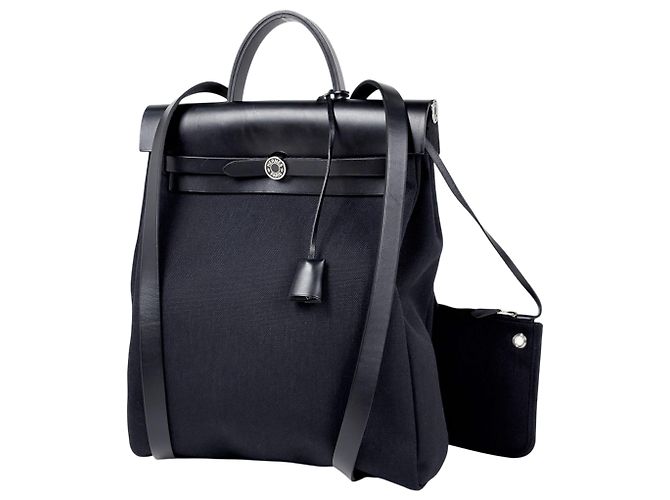 Hermès Hermes Herbag Zip Ad PM 2WAY Toile H Berlinne Bash Hunter Backpack Noir