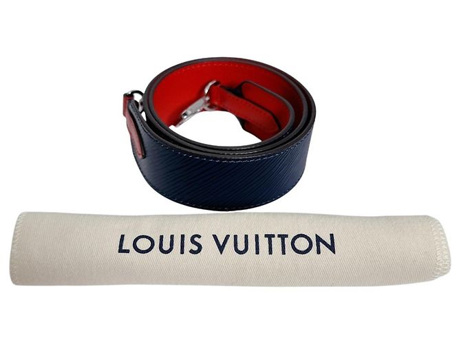 Tracolla in pelle Epi bicolore Louis Vuitton Rosso Blu navy