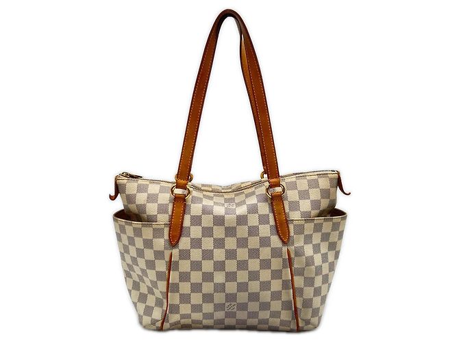 Sac à main Louis Vuitton Azur Totally PM Marron Bleu Beige
