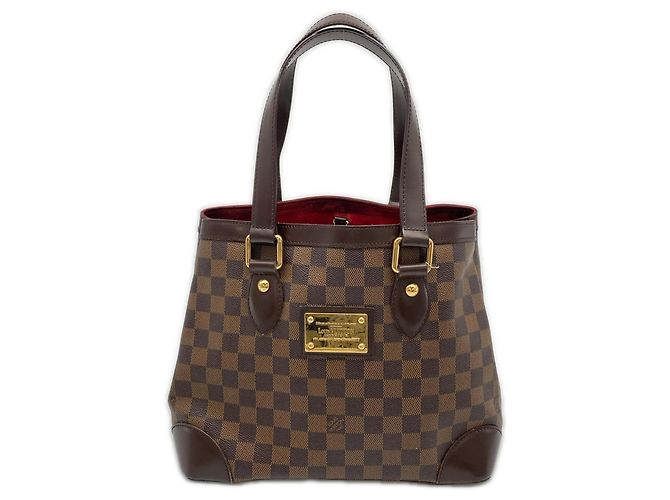 Bolsa Louis Vuitton Damier Hampstead PM Marrom Bege Damier ebene