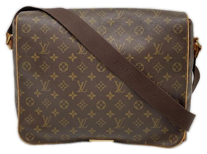 Borsa a tracolla Louis Vuitton Monogram Abbesses Marrone Beige Monogramma