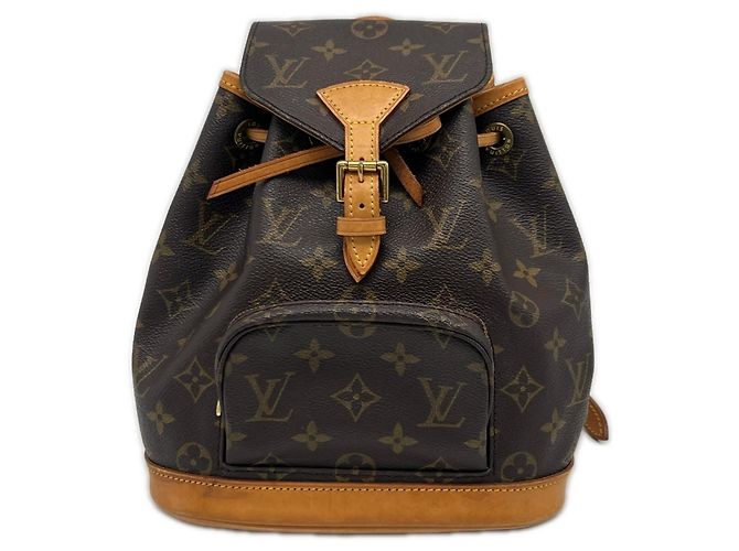 Sac à dos Louis Vuitton Monogram Mini Montsouris Marron Beige
