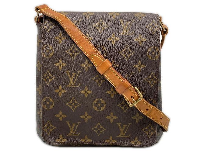 Borsa a tracolla Louis Vuitton Monogram Musette Salsa Marrone Beige Monogramma
