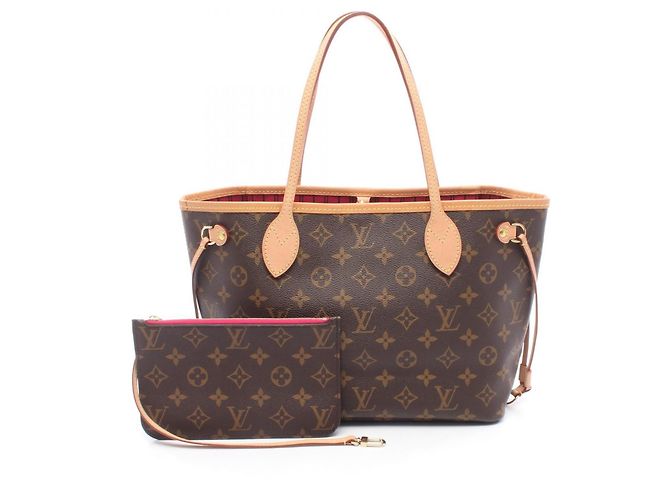 Sac cabas Louis Vuitton Neverfull PM Marron