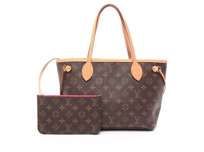 Sac cabas Louis Vuitton Neverfull PM Marron