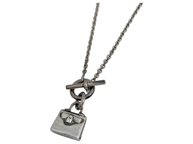 Hermès Collana Amulette Kelly Hermes Argento