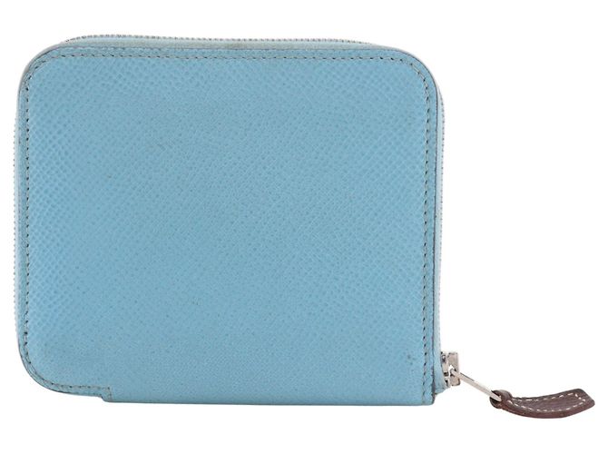 Hermès Hermes Azap Silkin Epsom Leather Silk Azul