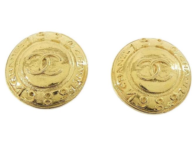 Orecchini a clip dorati Chanel D'oro