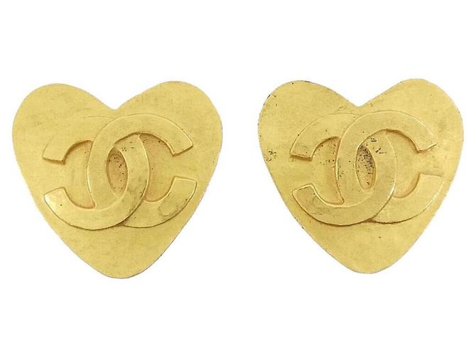 Orecchini a clip dorati Chanel D'oro