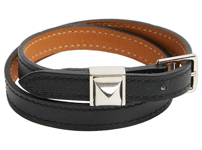 Hermès Bracciale Medor Double Tour Collier de Chien - Nero 