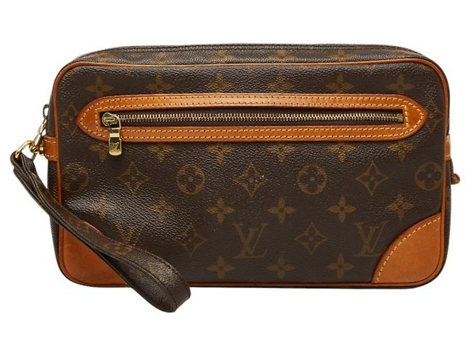 Pochette Louis Vuitton Monogram Marly Dragonne GM Marron