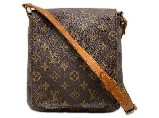 Borsa a Spalla Louis Vuitton Monogram Musette Salsa Marrone Beige Monogramma