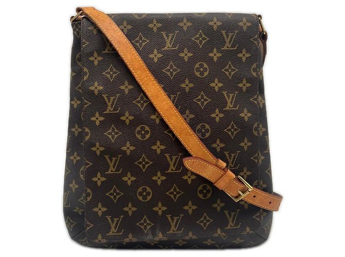Bolsa de Ombro Louis Vuitton Monogram Musette Marrom Bege Monograma