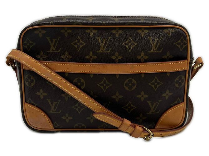 Bolsa de Ombro Louis Vuitton Monogram Trocadero PM Marrom Bege Monograma