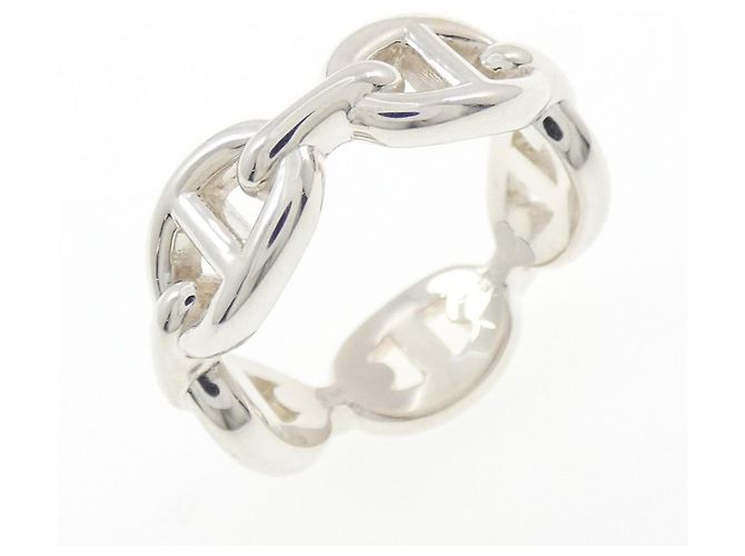 Ring Anello Hermes Hermès Chaine d'Ancre Enchainée Argento