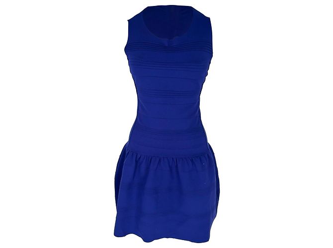 Mini abito Madison in viscosa blu Maje