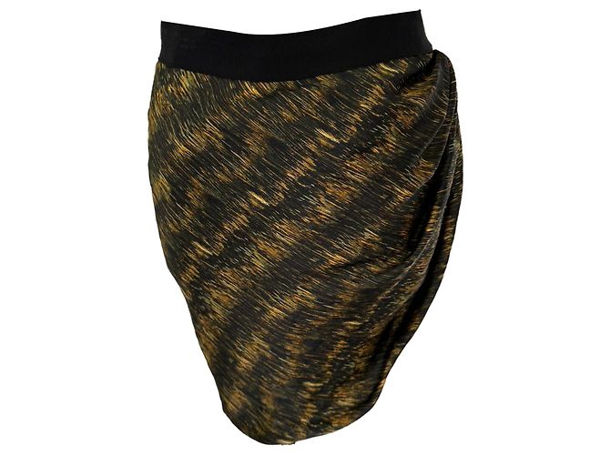 Isabel Marant Minirock mit Drapierung aus schwarzem Polyester
