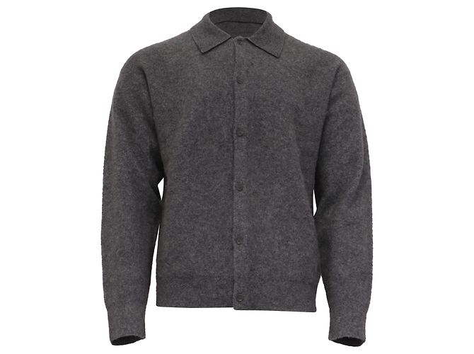Jonathan Simkhai Simkhai Melierter Cardigan aus grauem Kaschmir
