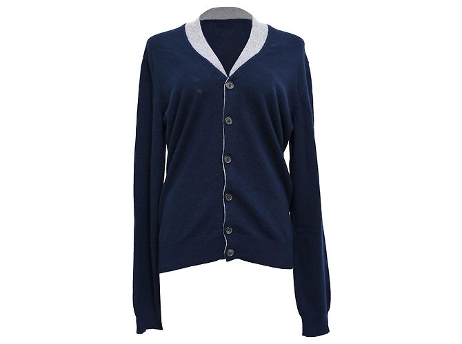 Jil Sander Buttoned Cardigan in Navy Cashmere Blue Navy blue