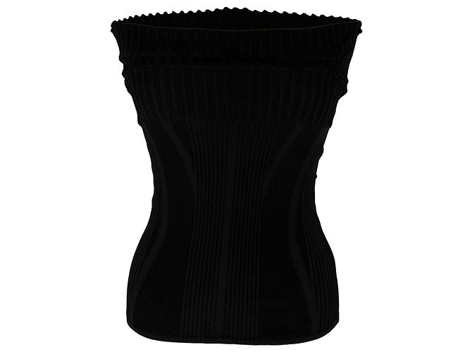 Jacquemus Le Papier 'La Maille Lucca' Tube Top aus schwarzem Polyester