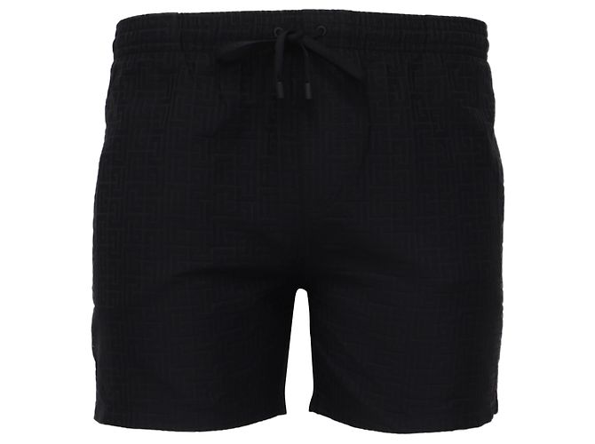 Balmain Drawstring Shorts in Black Polyester
