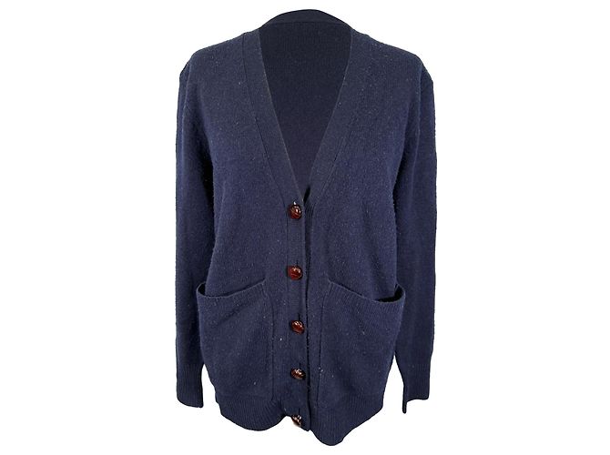 Joseph Cardigan aus Navy Blue Wolle Blau Marineblau