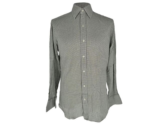 Tom Ford Plaid Button-Down Shirt in Multicolor Cotton Multiple colors