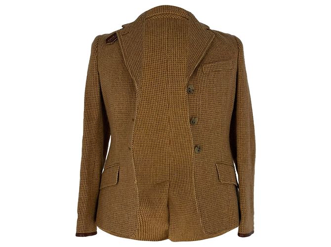 Ralph Lauren Single Breasted Blazer in Brown Wool