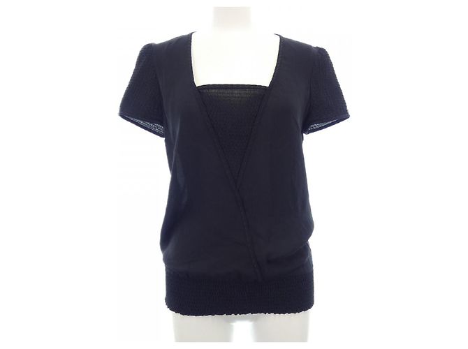 Top in seta Chanel Nero