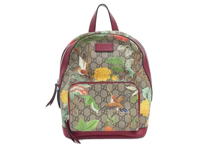 Gucci 427042 K0LCN Rucksack Rot Beige