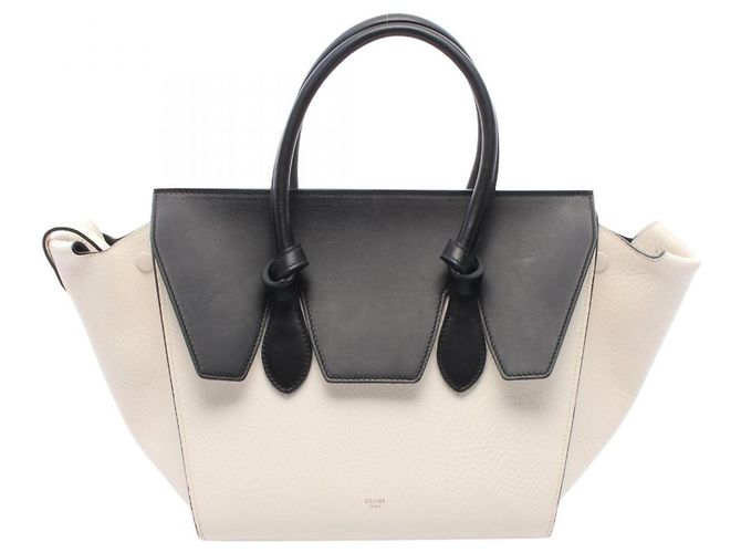 Céline Mini bolso Tie Knot Celine Negro Blanco
