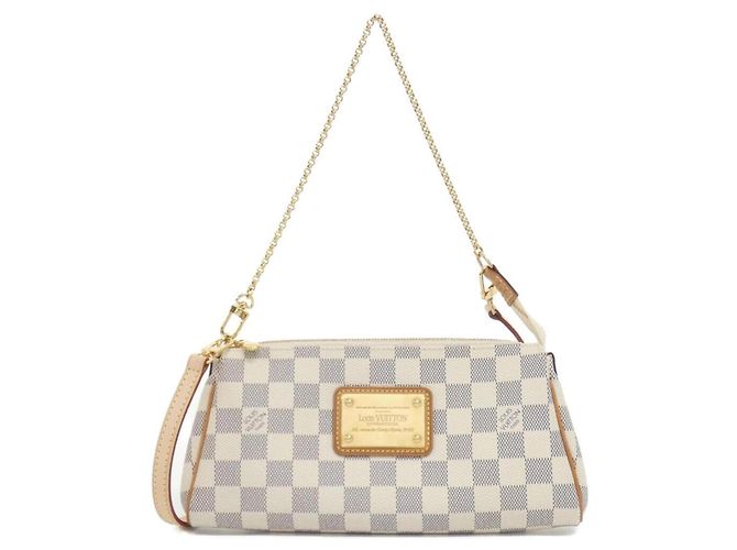 Bolsa de Ombro Louis Vuitton Damier Azur Eva Azul