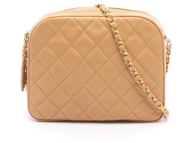 Timeless Bolsa de Ombro Chanel Matelassé Bege