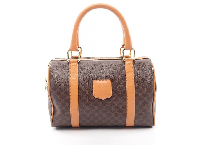 Céline Sac à main Boston Macadam Celine Marron