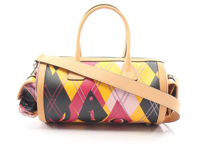 Christian Dior Dior 2-Way Handtasche Braun Mehrfarben